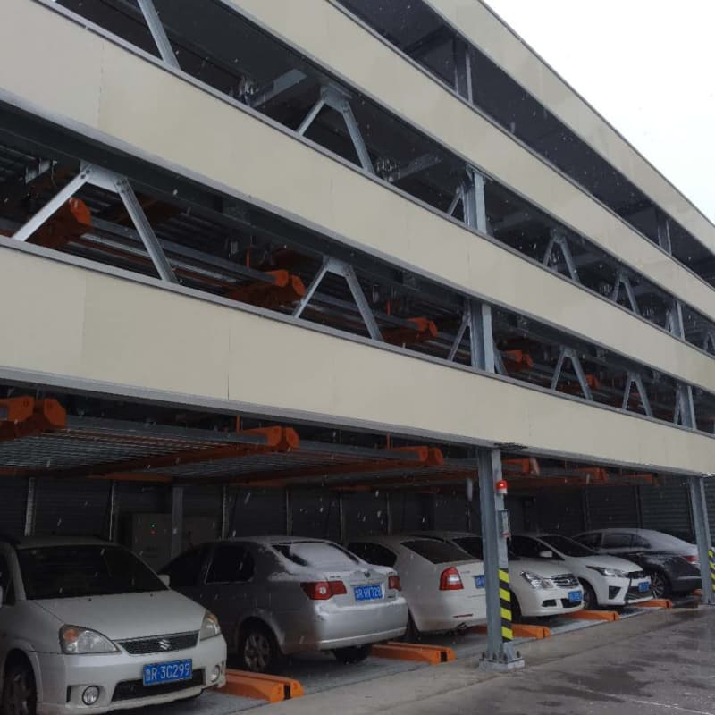 机械车位二层怎么下来来厂实地考察