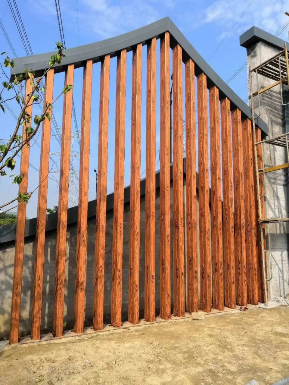 园林建筑木纹漆，内外墙木纹漆，艺术涂料施工厂家