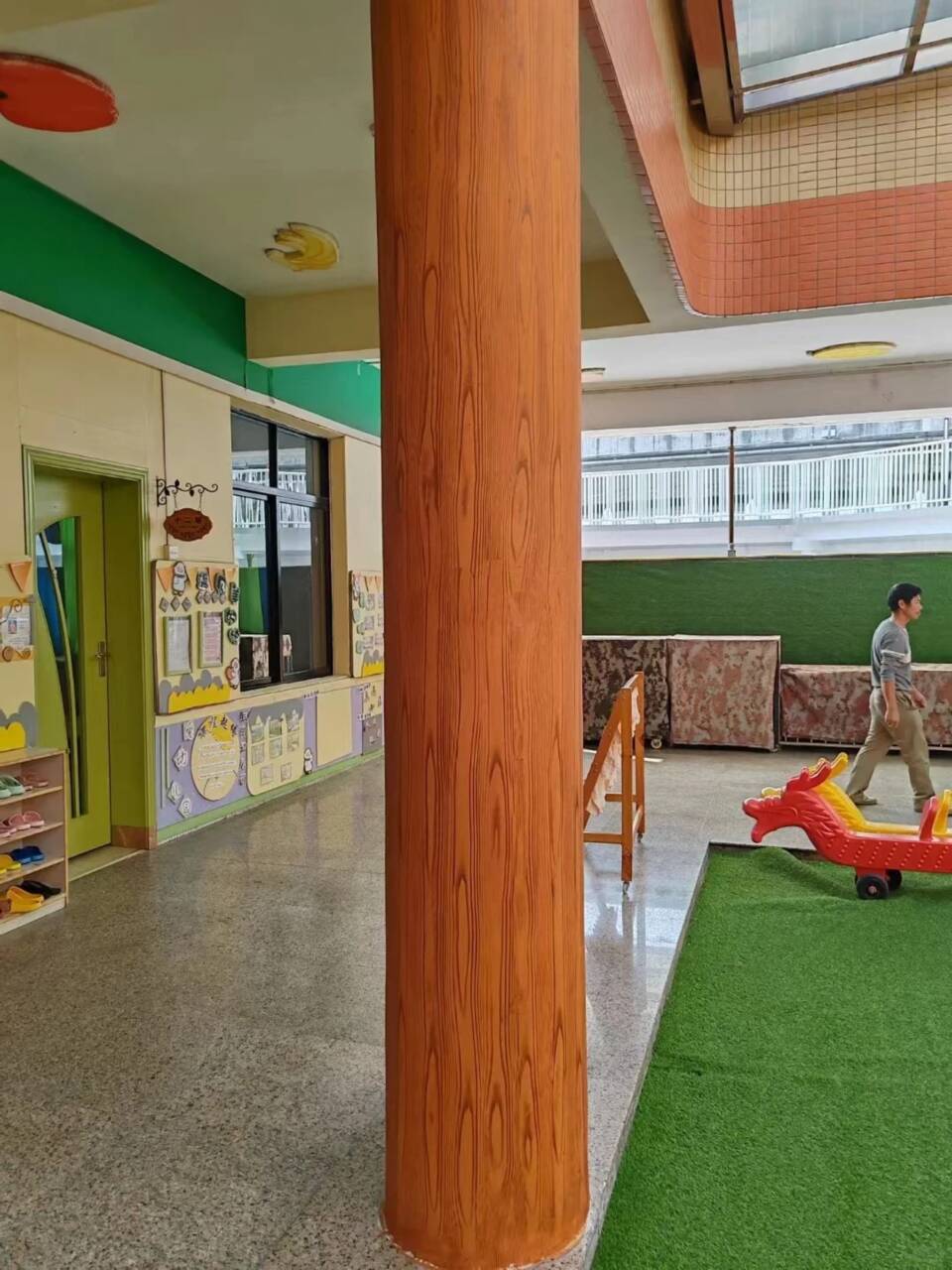 生态复古木纹漆，方钢圆管木纹漆，艺术涂料厂家施工