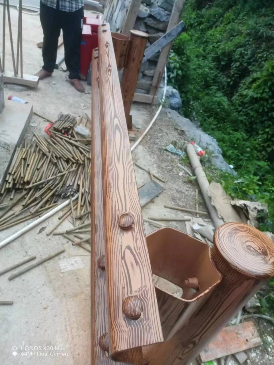 钢结构仿木纹漆，金属面木纹漆，镀锌管木纹漆包工包料