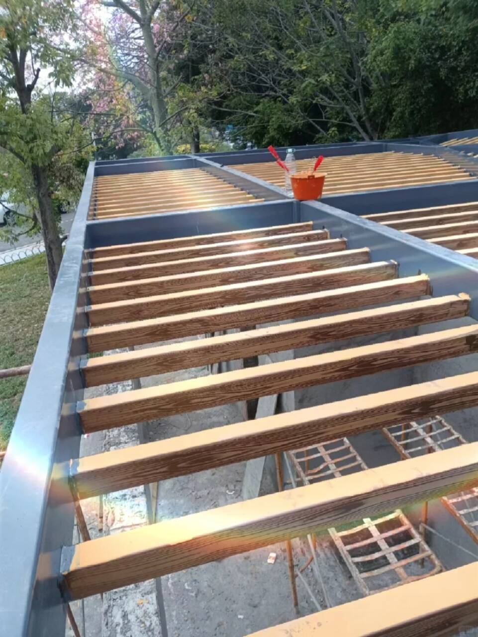 廊架长廊木纹漆厂家电话厂家质量过硬